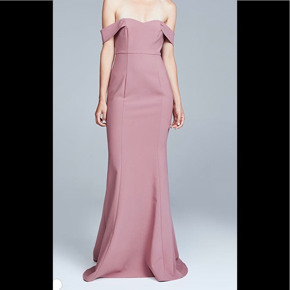 Nwt! Likely Pink Off The Shoulder Mermaid Gown 6